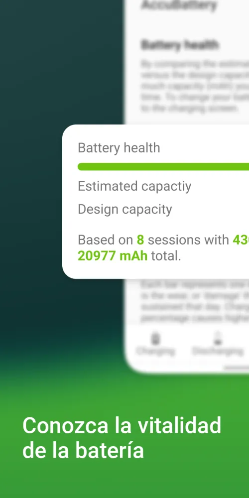 Captura de la aplicación AccuBattery