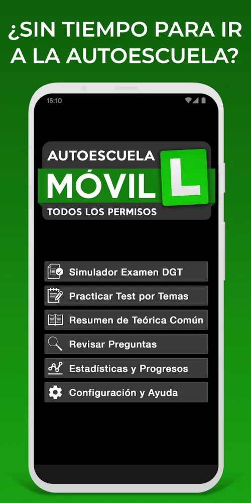 Captura de la aplicación Autoescuela Móvil