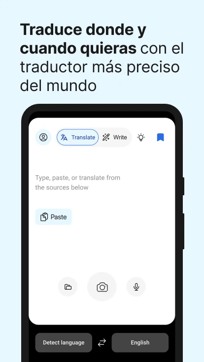 Captura de la aplicación DeepL