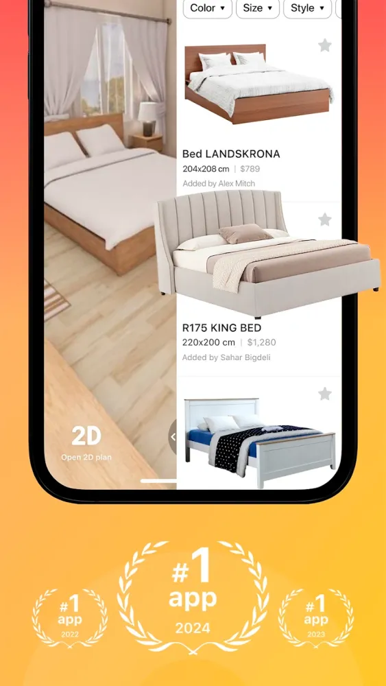 Captura de la aplicación Diseñador de Habitaciones 3D