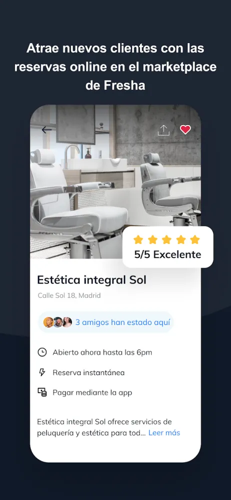 Captura de la aplicación Fresha