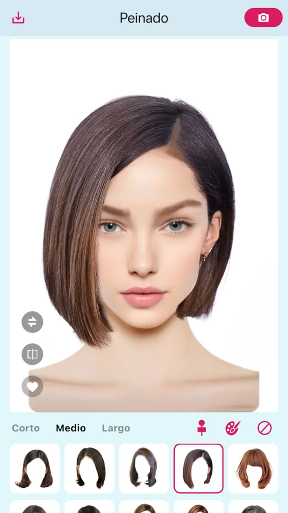 Captura de la aplicación Hairstyle