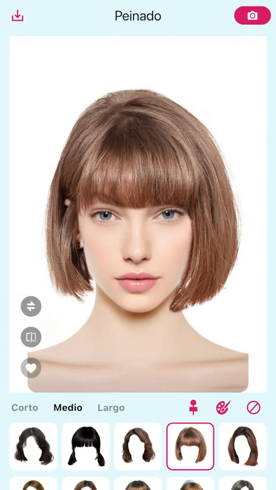 Captura de la aplicación Hairstyle