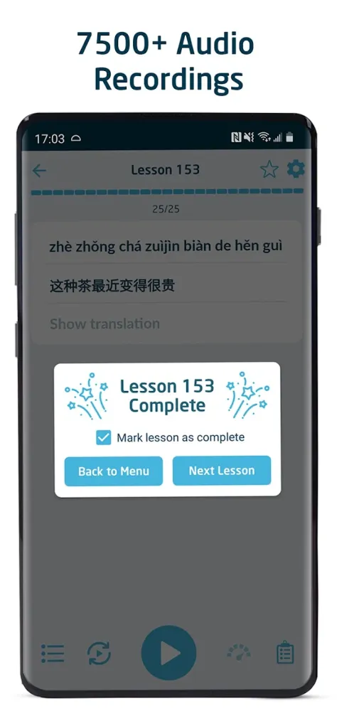 Captura de la aplicación Immersive Chinese
