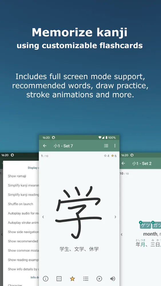Captura de la aplicación Japanese Kanji Study