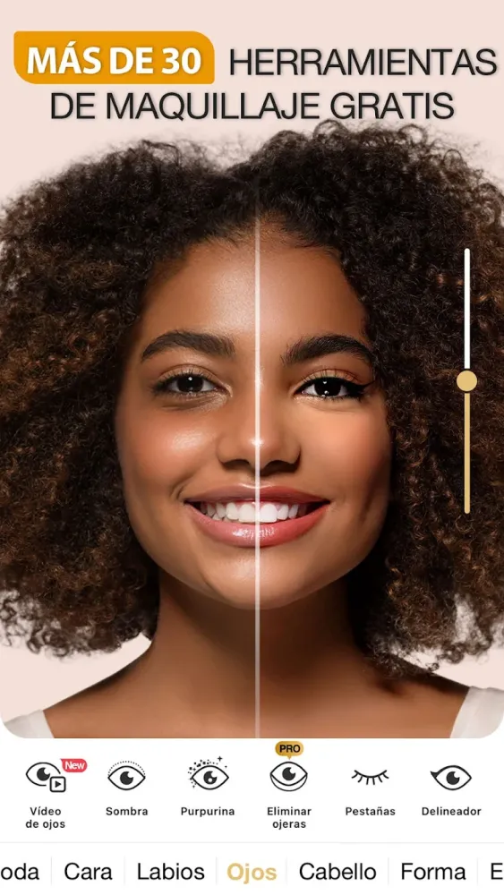 Captura de la aplicación Perfect365