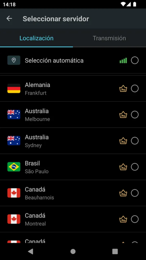 Captura de la aplicación Secure VPN