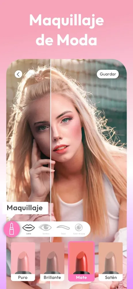 Captura de la aplicación YouCam Makeup