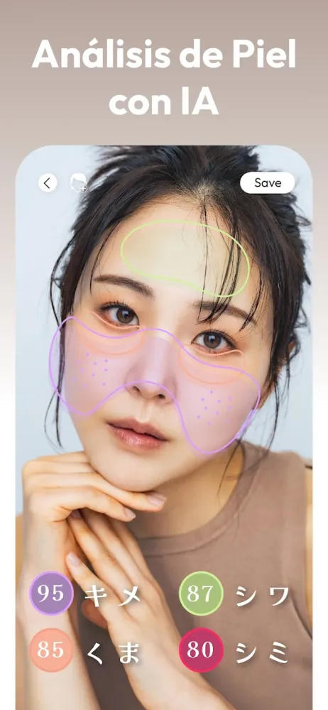 Captura de la aplicación YouCam Makeup