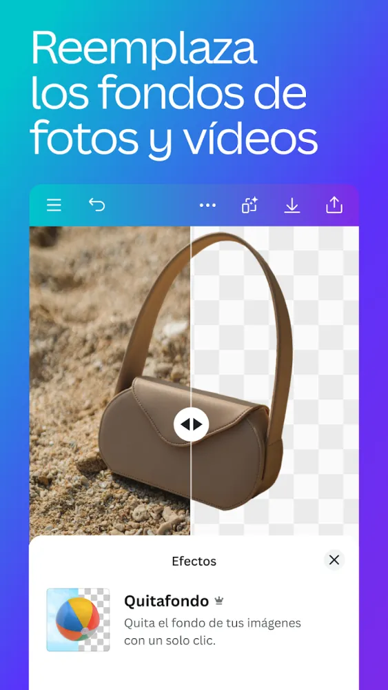 Captura de la aplicación Canva