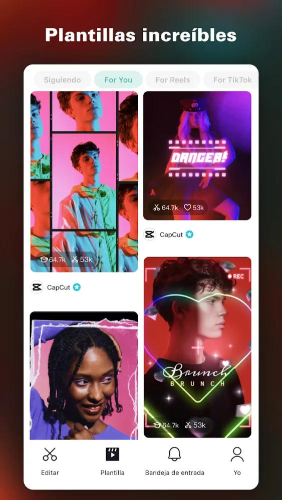 Captura de la aplicación CapCut