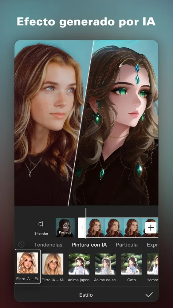Captura de la aplicación CapCut