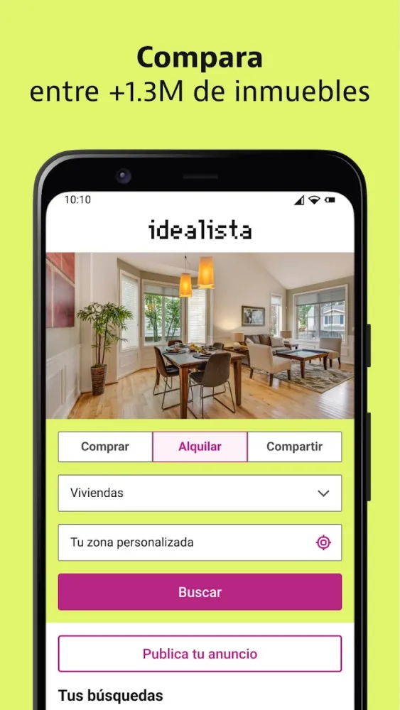 Captura de la aplicación Idealista