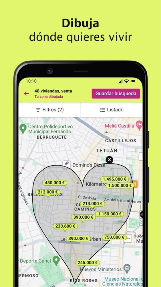 Captura de la aplicación Idealista