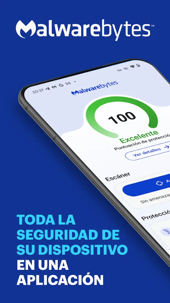 Captura de la aplicación Malwarebytes - VPN y antivirus