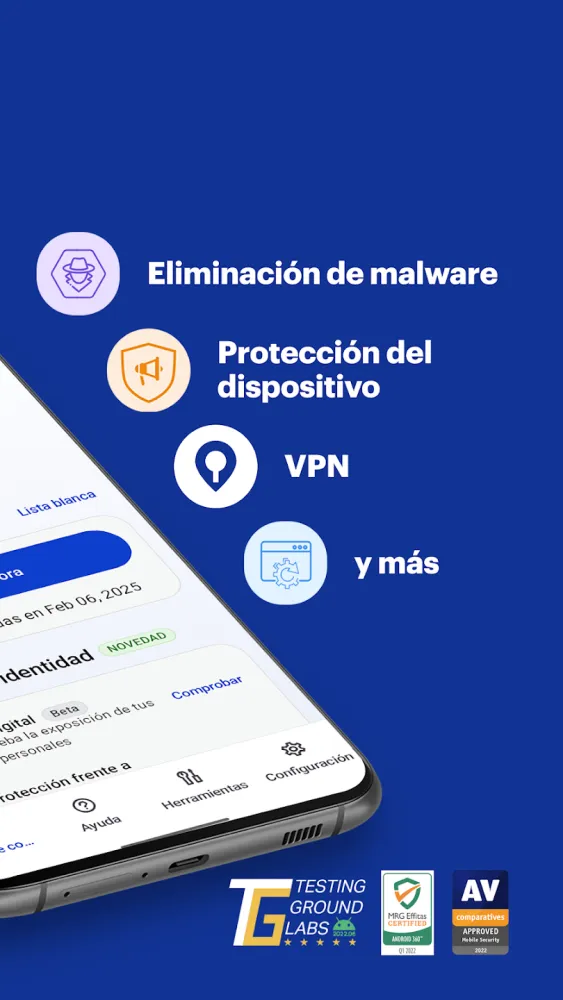 Captura de la aplicación Malwarebytes - VPN y antivirus