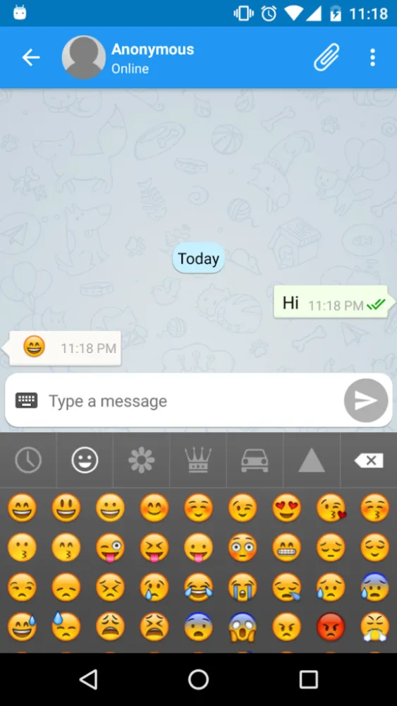 Captura de la aplicación RandoChat