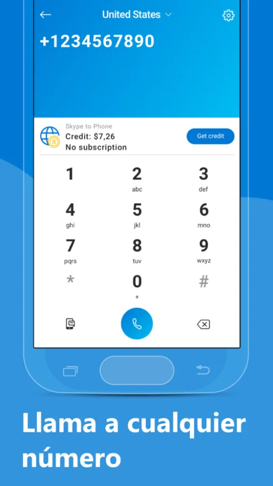 Captura de la aplicación Skype