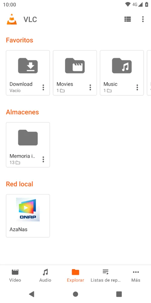 Captura de la aplicación VLC for Android