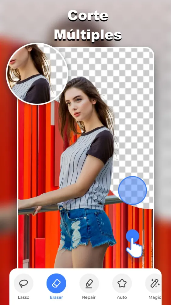 Captura de la aplicación Cortar y Pegar Fotos