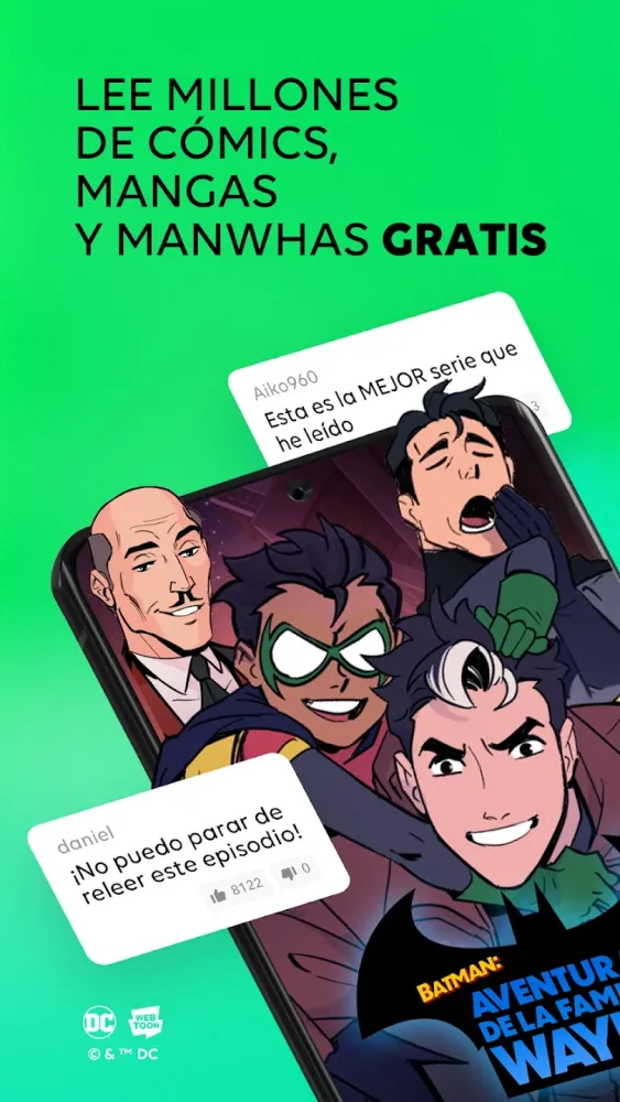 Captura de la aplicación WEBTOON