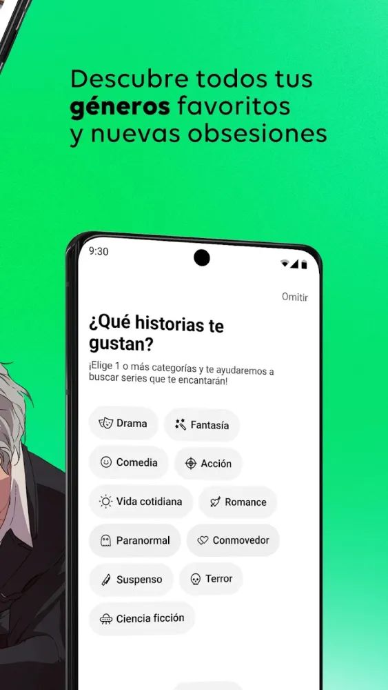 Captura de la aplicación WEBTOON