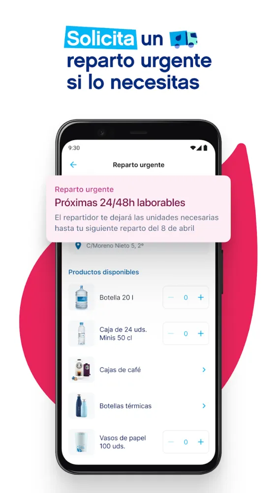 Captura de la aplicación Aquaservice