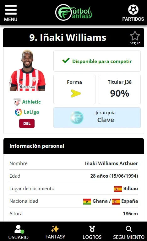 Captura de la aplicación FútbolFantasy: Juega y mantente informado