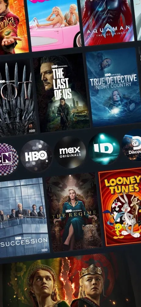 Captura de la aplicación HBO Max