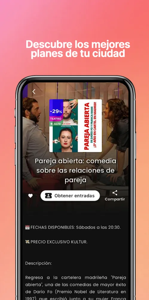Captura de la aplicación Kultur