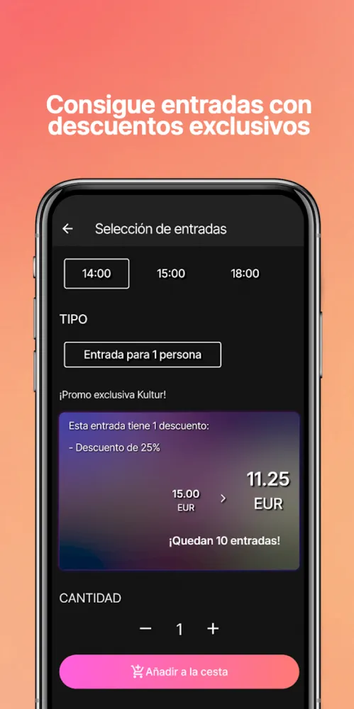 Captura de la aplicación Kultur