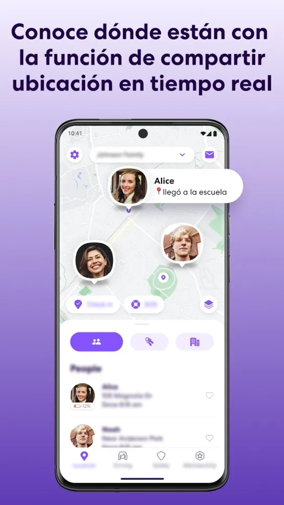 Captura de la aplicación Life360