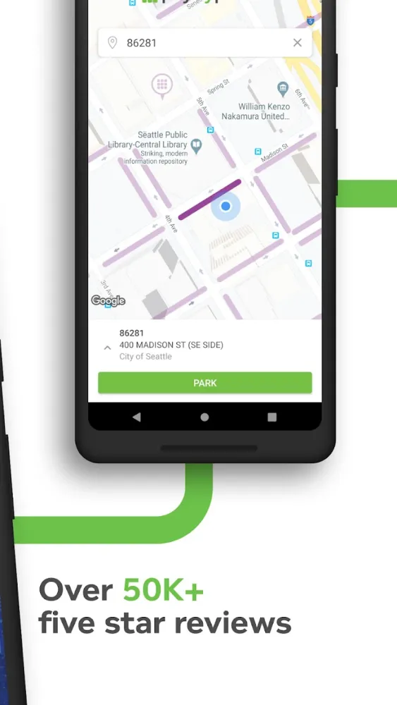 Captura de la aplicación PayByPhone