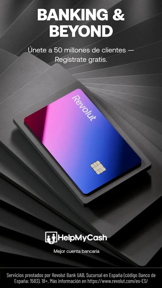 Captura de la aplicación Revolut Bank