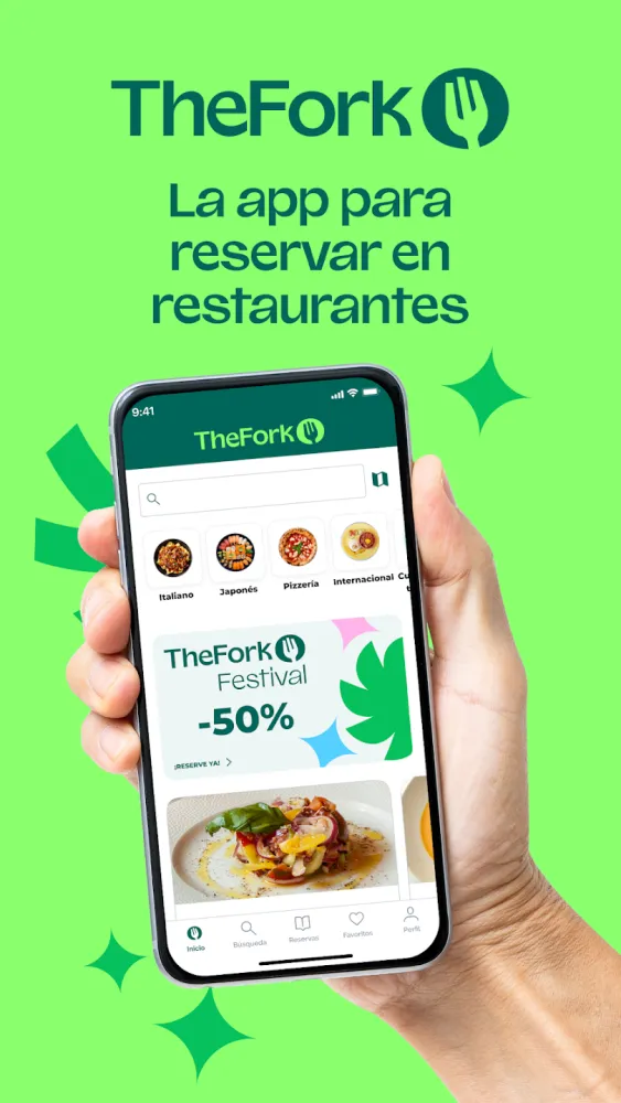 Captura de la aplicación TheFork