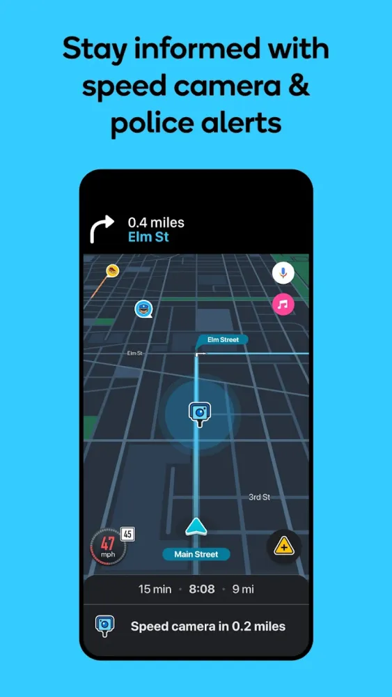 Captura de la aplicación Waze