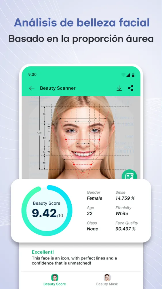 Captura de la aplicación BeautyScanner