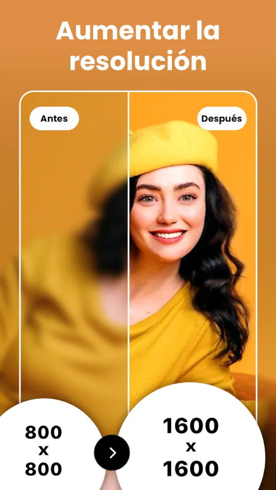Captura de la aplicación Retoque