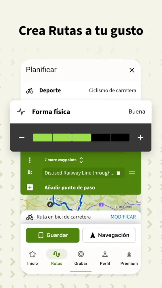 Captura de la aplicación Komoot