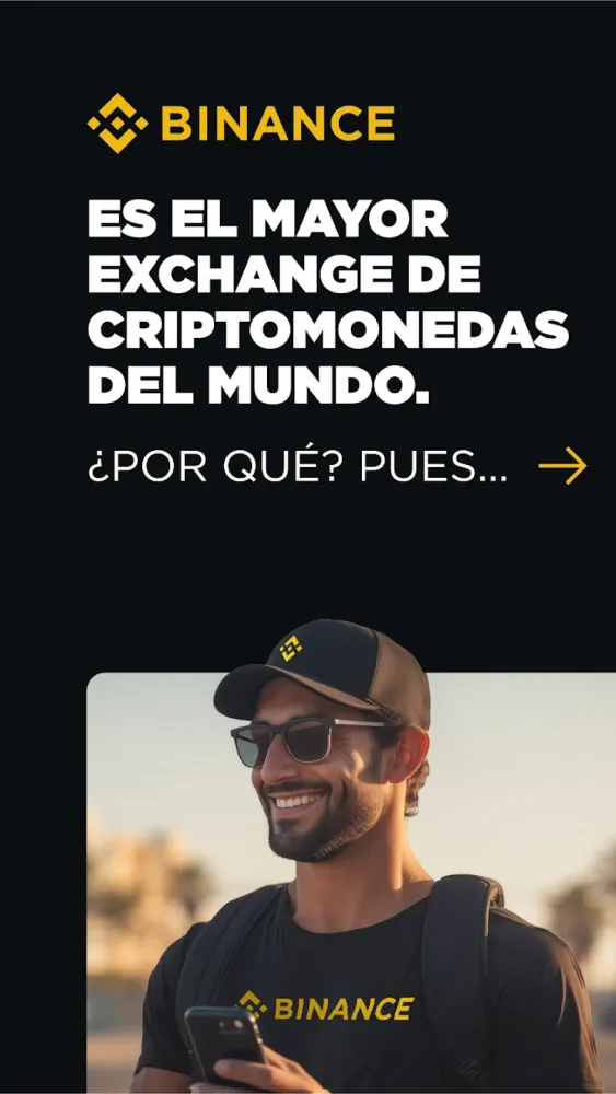 Captura de la aplicación Binance