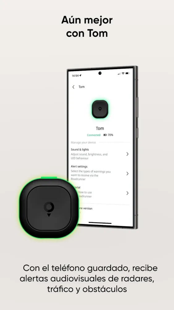 Captura de la aplicación TomTom