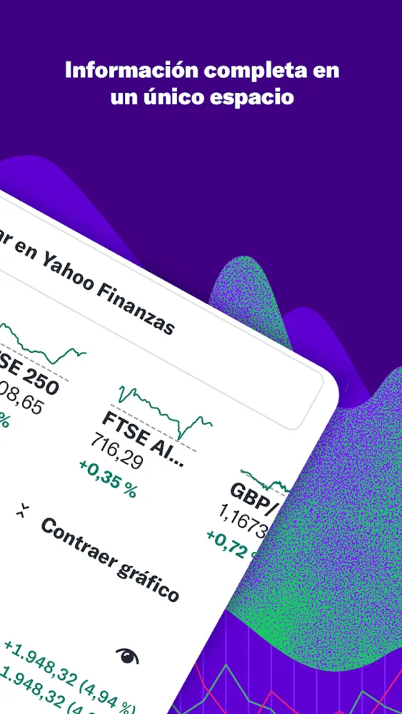 Captura de la aplicación Yahoo Finanzas