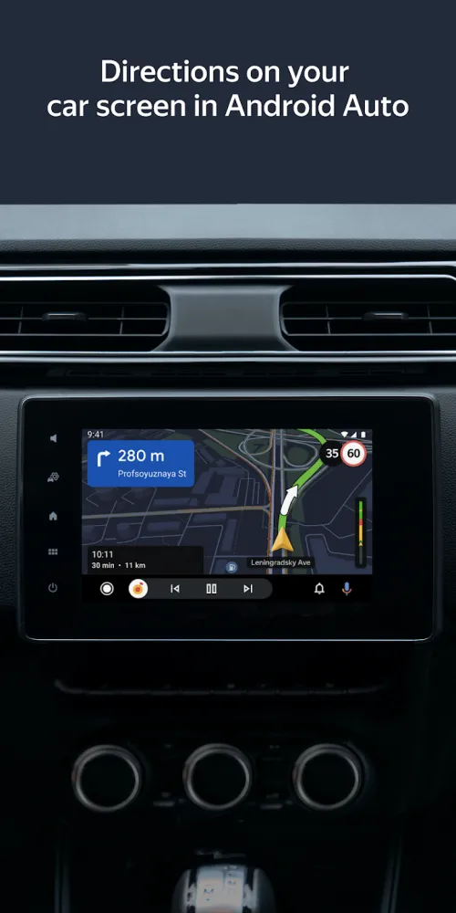 Captura de la aplicación Yandex Navigator